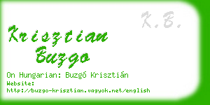 krisztian buzgo business card